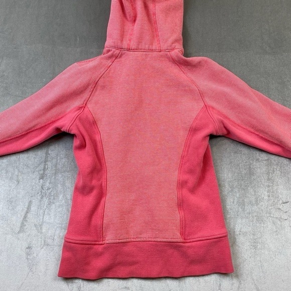Lululemon Scuba Hoodie Pink Stripe Zip Up Womens Size 6 - Picture 3 of 7